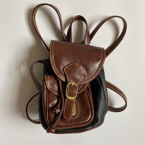 20 West Handbags - Black & brown mini backpack